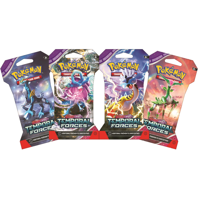 Pokemon Scarlet and Violet Temporal Forces Blister Booster Pack x4